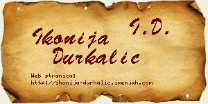 Ikonija Durkalić vizit kartica